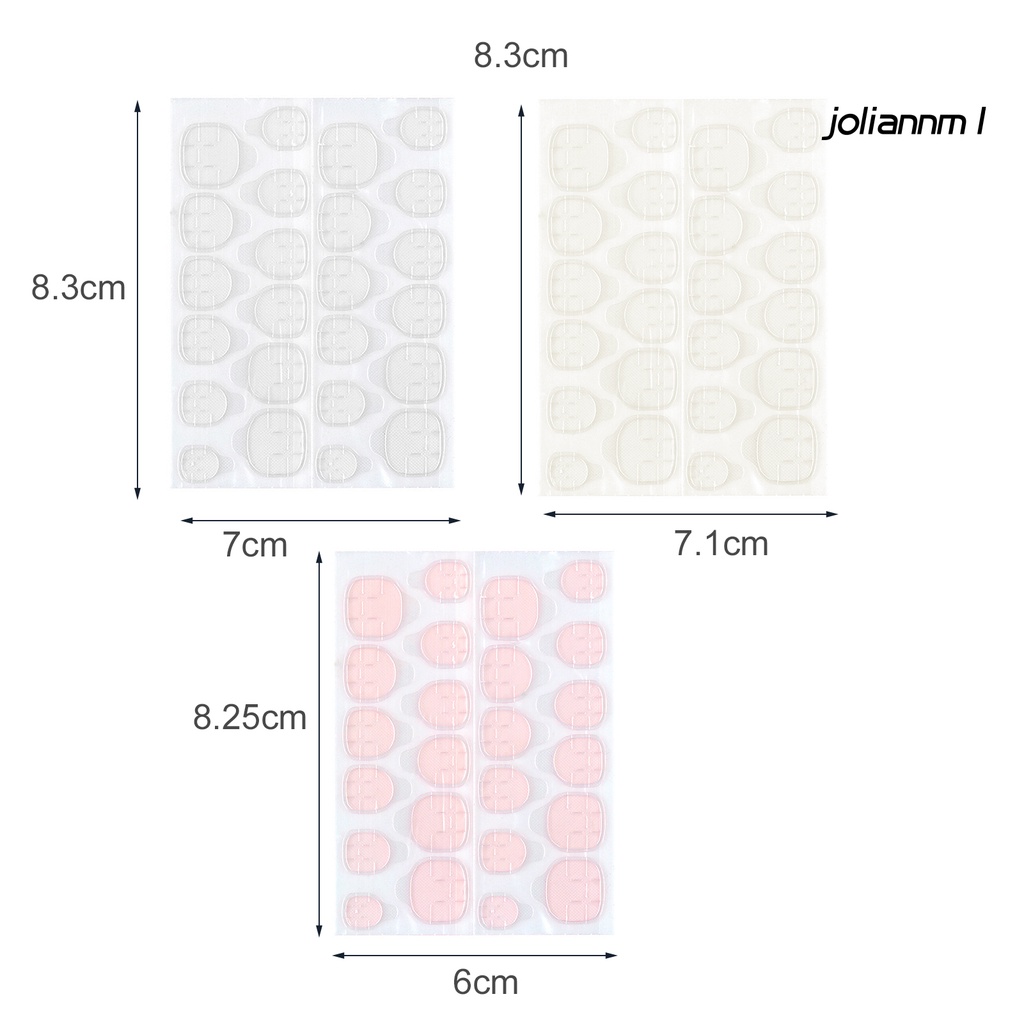 Bộ 240 miếng keo thạch dán móng tay siêu mỏng hai mặt trong suốt cho nữ