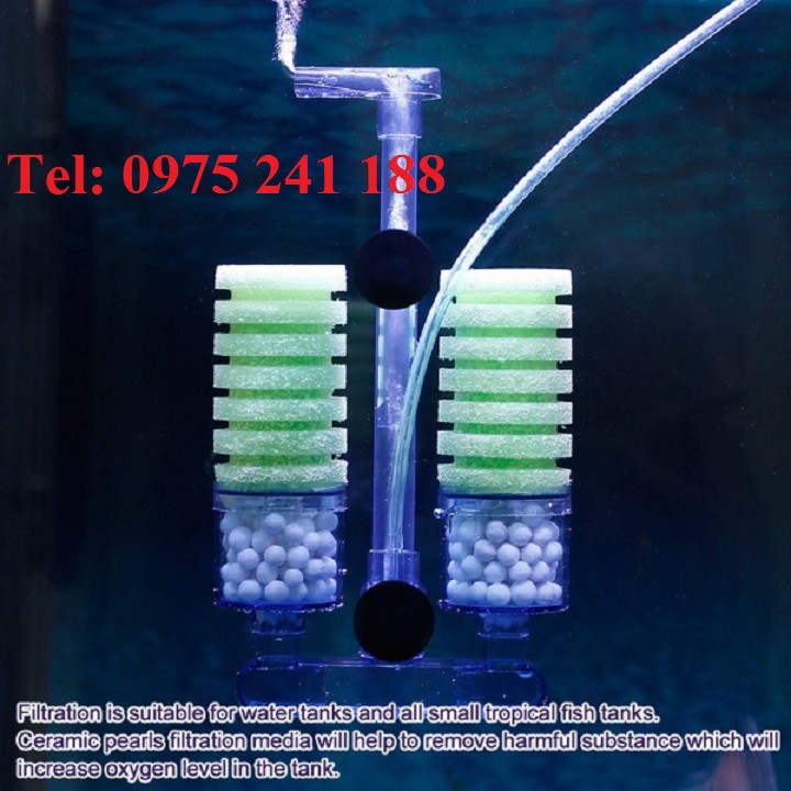 Lọc bể cá XY-2882 đã bao gồm cả hộp lọc, bông lọc, sứ lọc, sản phẩm đạt giải thiết kế độc đáo
