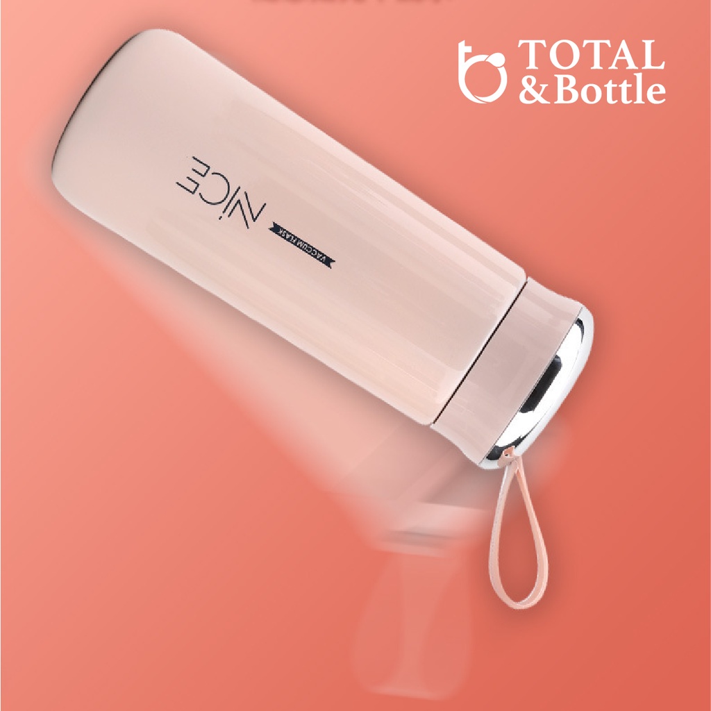 Bình nước thể thao, bình đựng nước thủy tinh Nice dễ thương 400ml - Total Bottle