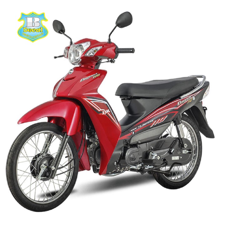 ( Quí khách vui lòng mang ra tiệm cho thợ dán ) Tem elegant 110 đỏ