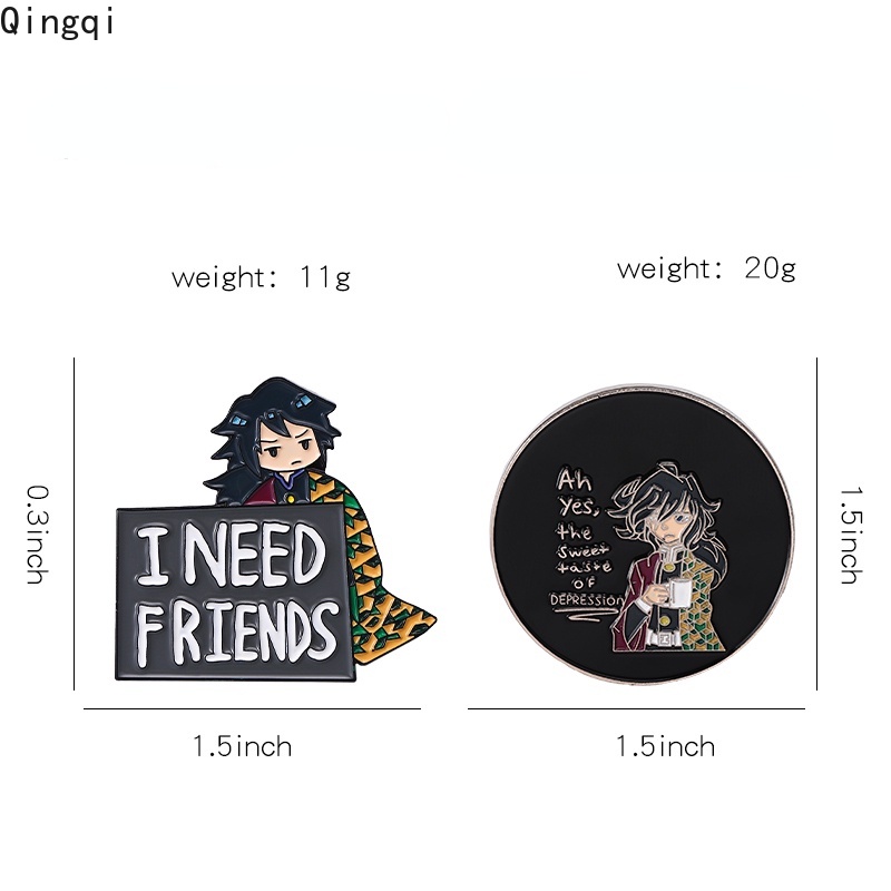 Huy hiệu cài áo Miss Zoe hình nhân vật hoạt hình Demon Slayer cho fan hâm mộ