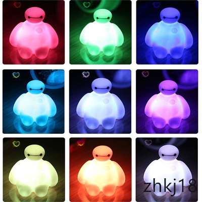 Đèn ngủ hình Baymax có 6 bóng LED đổi màu dễ thương cho bé
