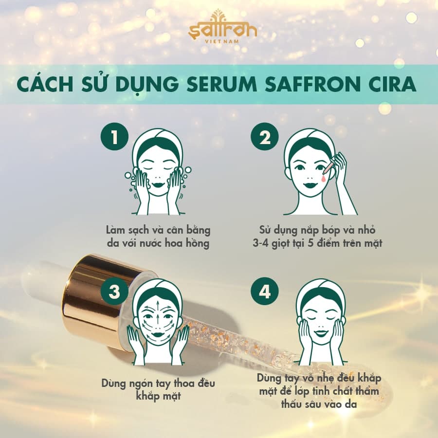Serum Saffron dưỡng da trắng mịn thương hiệu Dr.Saffron lọ 50ML