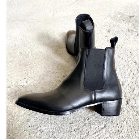 (cao cấp) Heels Chelsea Boots Classic đế gỗ, giày bốt nam