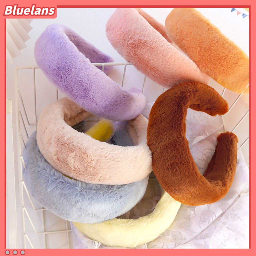 Băng đô cài tóc hình chữ U bằng vải lông thời trang cho nữ