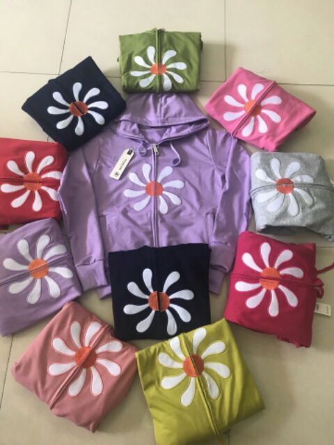 Áo khoác cotton dày thêu hoa - Hàng loại 1