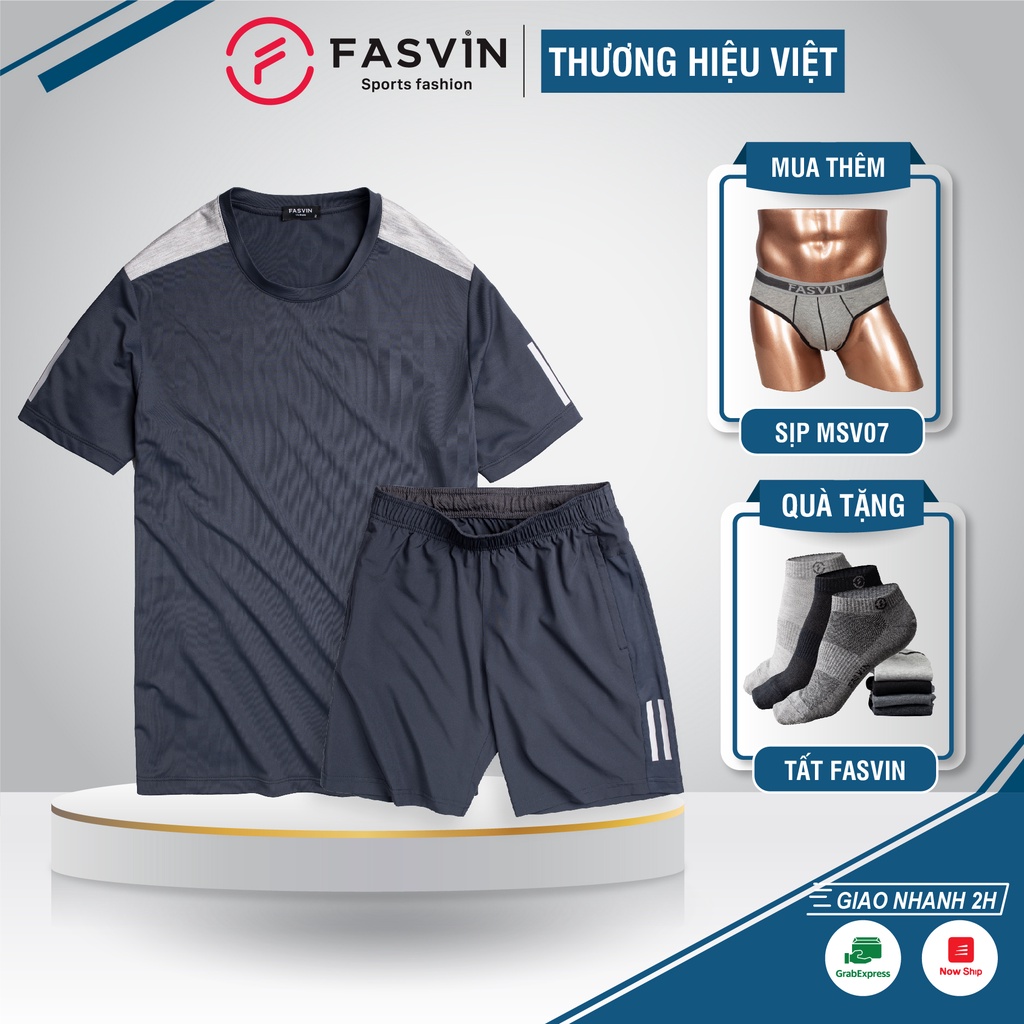 Combo Bộ quần áo, sịp thể thao nam Fasvin AT22500.1.HN vải mềm nhẹ co giãn tốt