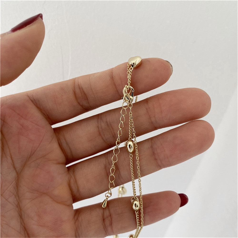 vòng cổ Hợp Kim Nhiều Lớp Mặt Hình Trái Tim Đính Đá Xinh Xắn Cho Nữ