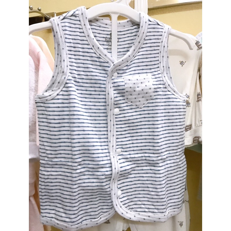 (Hà nam/Lullaby)Áo gile cotton 2 lớp Lullaby size từ 3-6m đến 18-24m