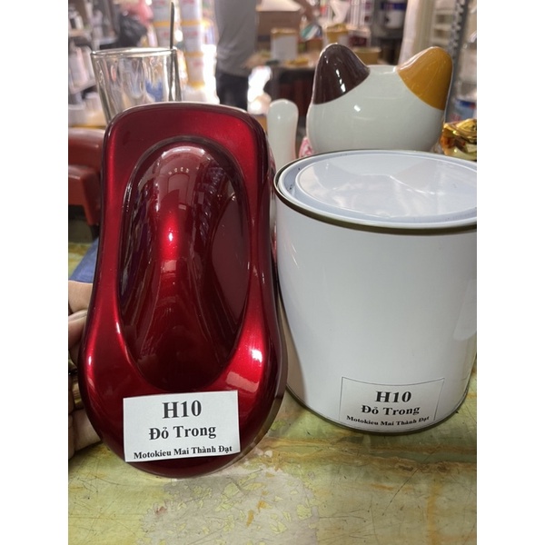 Sơn Màu Đỏ Trong H10 (Sơn Oto, Xe Máy) Đóng Lon 1Kg . MotokieuMaiThànhĐạt