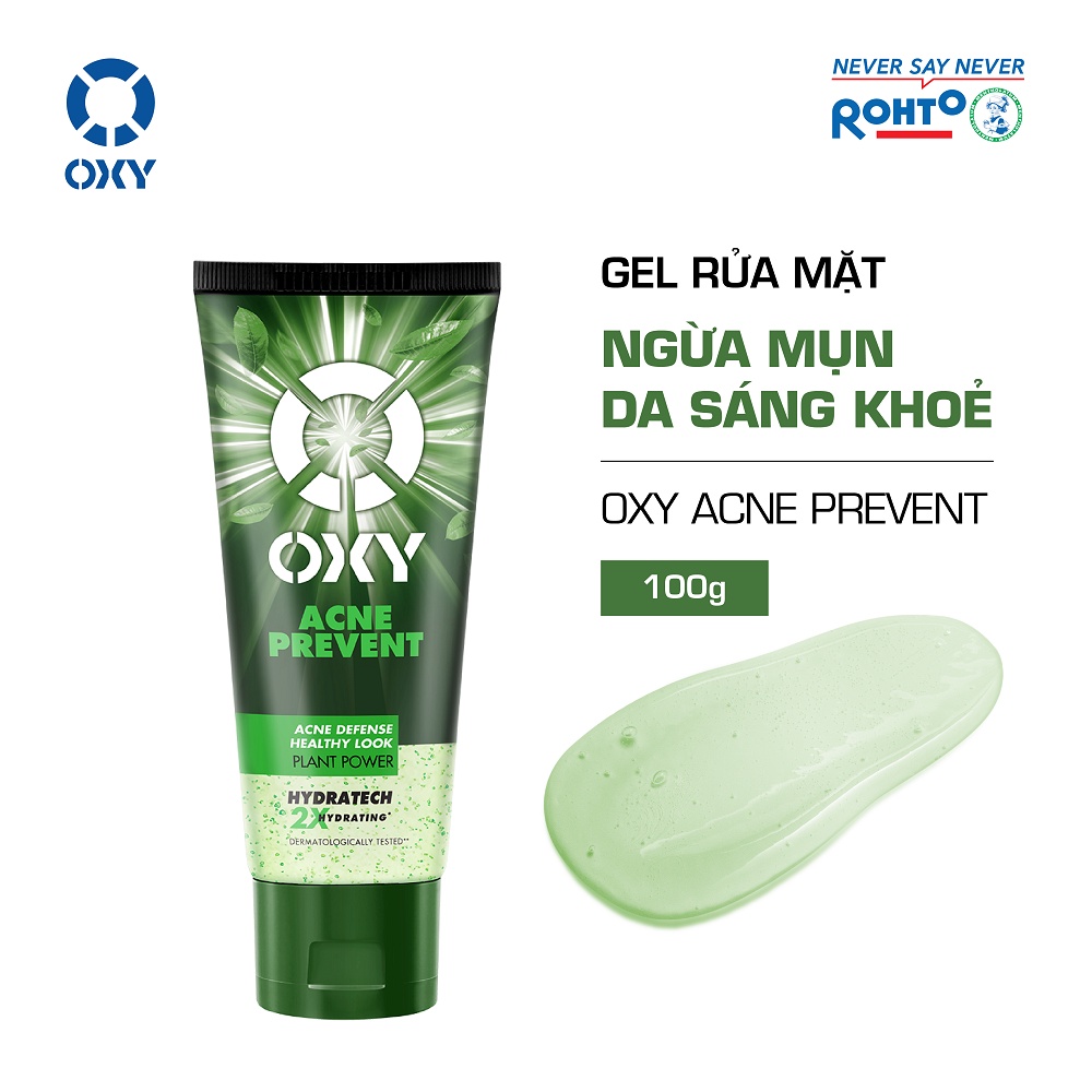 Gel rửa mặt sạch sâu ngừa mụn Oxy Acne Prevent Gel 100g