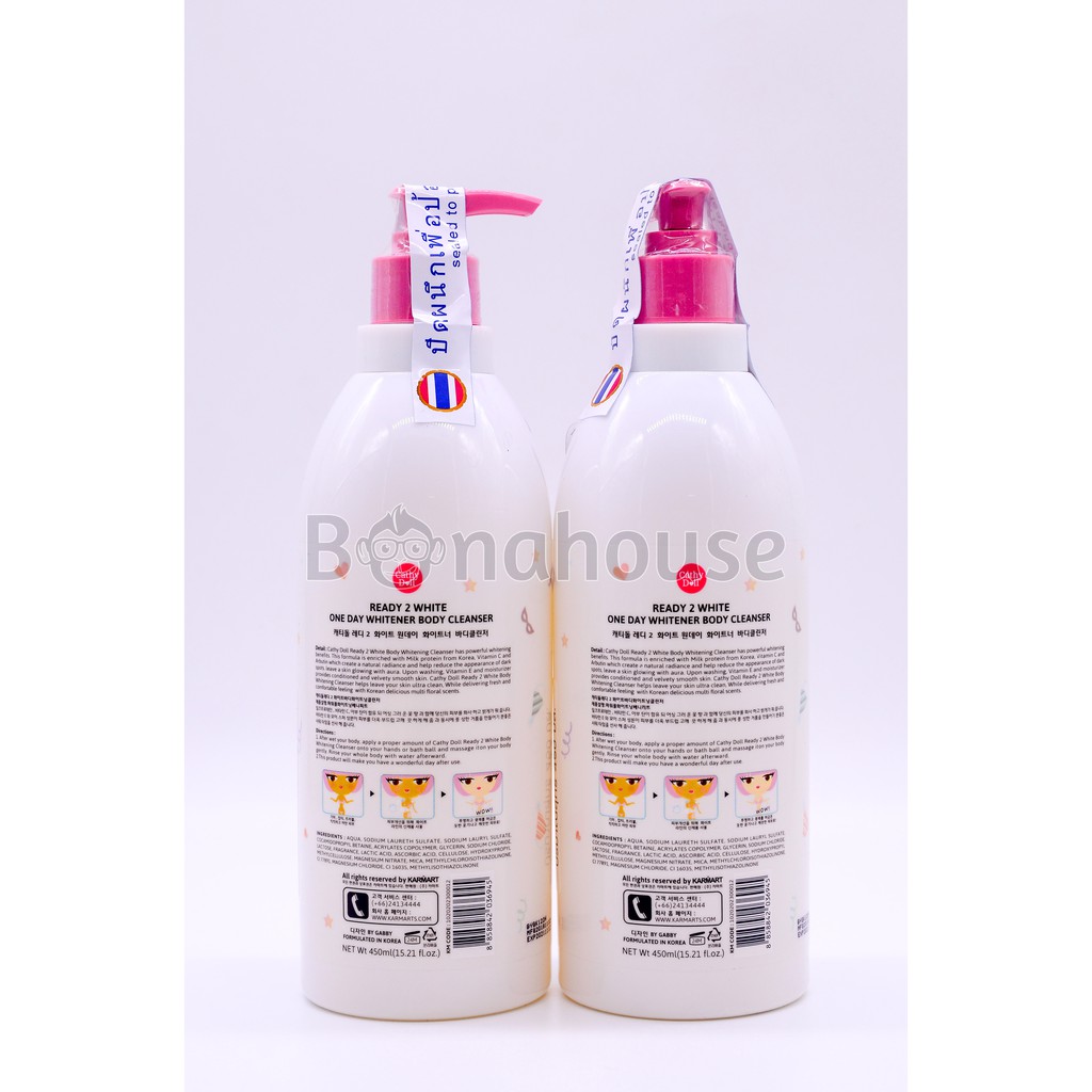 Sữa Tắm Trắng Da Cathy Doll Ready 2 White One Day Whitener Body Cleanser (450ml)