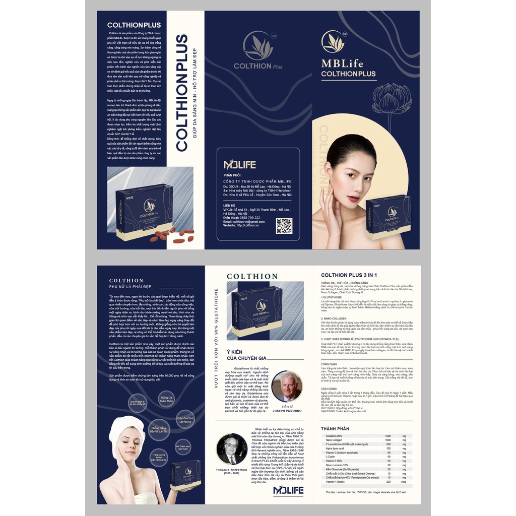 Colthion Plus Viên Uống Trắng Da thế hệ mới giúp da trắng mịn