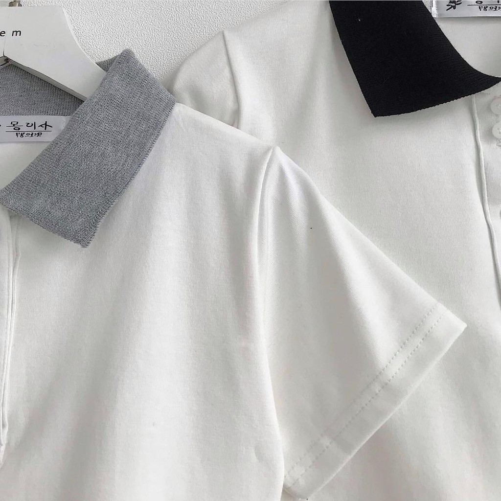 (XẢ SALE) Set bộ áo polo croptop phối cổ kèm quần 1 line, năng động, cá tính_Bee's Store | BigBuy360 - bigbuy360.vn