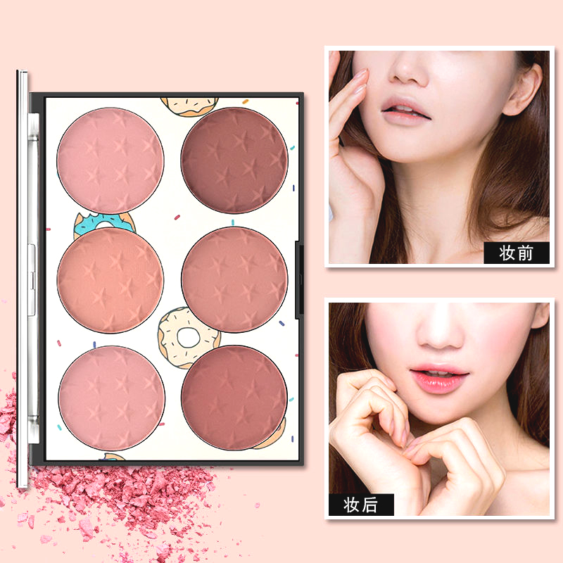 Phấn má hồng sáu màu sắc tự nhiên lâu trôi chống thấm nước thân thiện với làn da | BigBuy360 - bigbuy360.vn