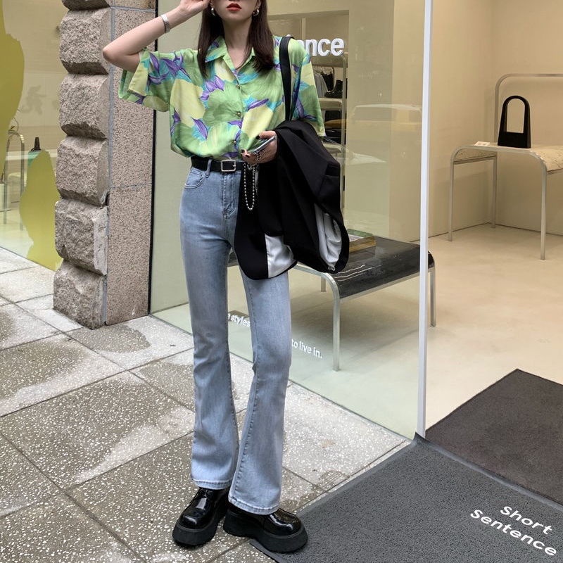 IMAODOU Quần jean dài ống loe co giãn tốt thời trang xuân hè cho nữ | BigBuy360 - bigbuy360.vn