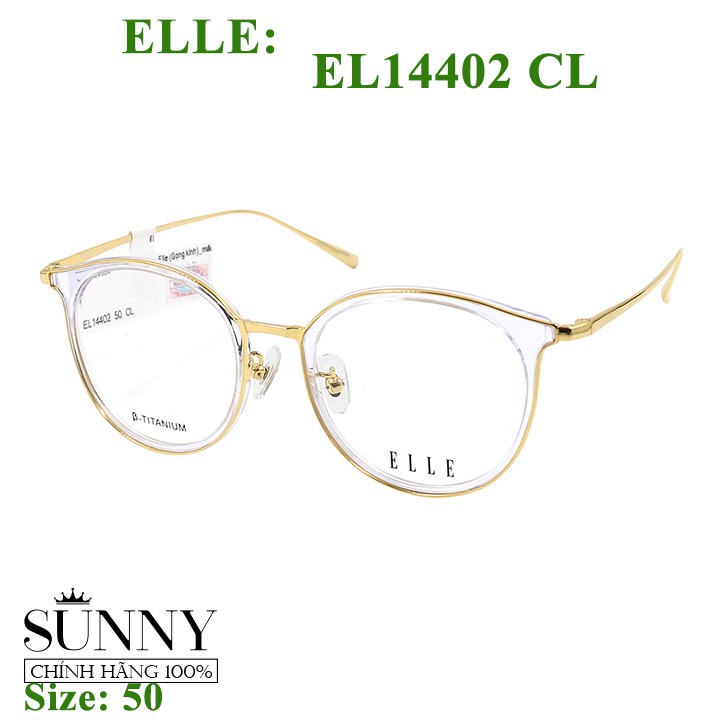 Gọng kính thời trang Elle EL14402 nhiều màu chính hãng, bảo hành toàn quốc