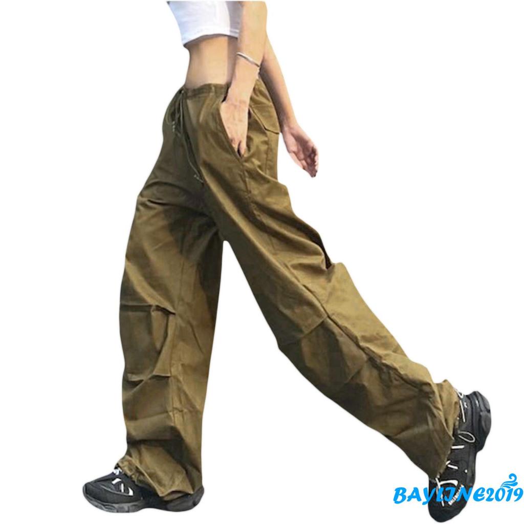 Quần Dài Dáng Rộng Lưng Thun Dây Rút Thời Trang Mùa Xuân Cho Nữ