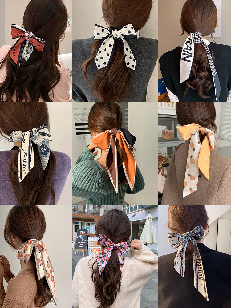 Khăn choàng cổ họa tiết trái cây phong cách Hàn Quốc đa năng xinh xắn cho nữ