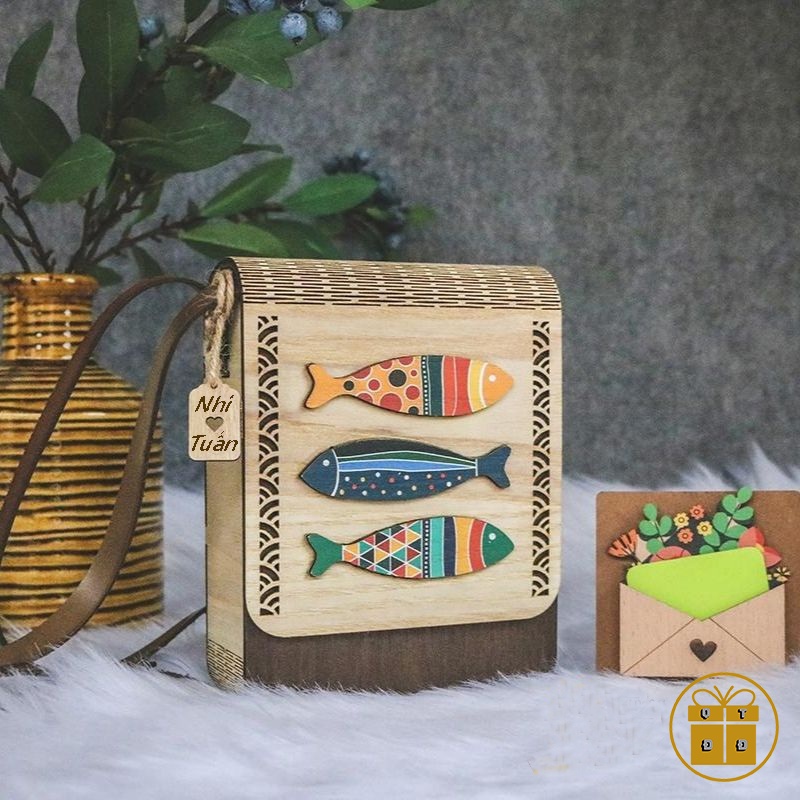 Túi Nữ Gỗ Vintage Khắc Chữ Theo Yêu Cầu - Quà Tặng Sinh Nhật, Quà Tặng Cho Nữ