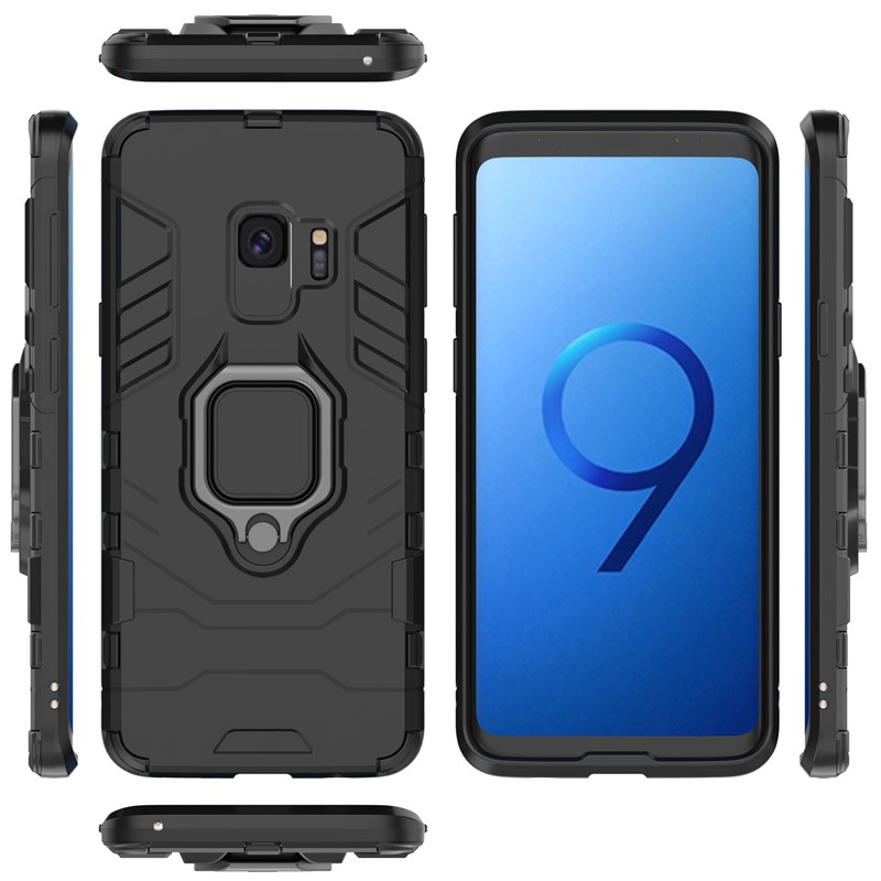 Samsung Galaxy S9 Plus Case Shockproof Ring Bracket Back Cover Samsung S 9 S9Plus Casing Hard Case Covers