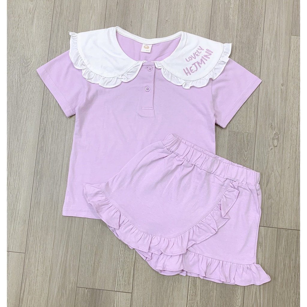 Set đồ bé gái. Bộ Heji.mini Lovely tím BH85