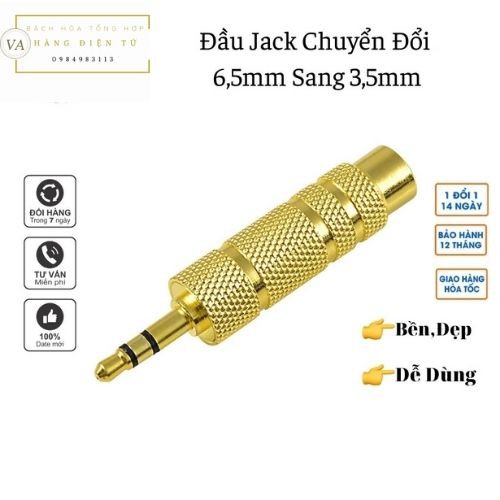 Jack Chuyển Đổi Tín Hiệu 6.5 Ra 3.5 mm