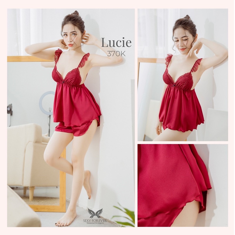 Sexy Forever Đồ Bộ Ngủ Quần Ngắn Áo Dây Lucie