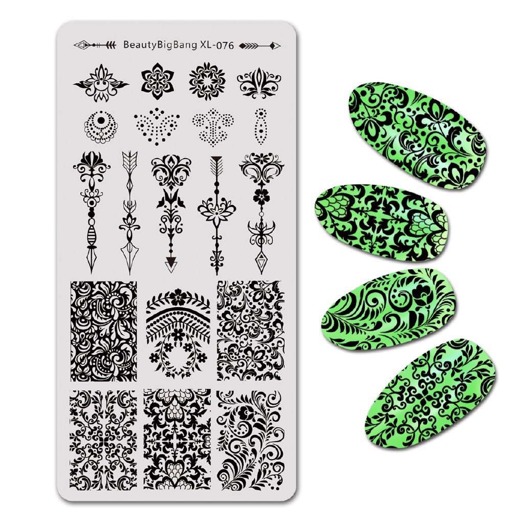 [Hàng mới về] Khuôn trang trí móng tay họa tiết cây cối nghệ thuật xinh xắn