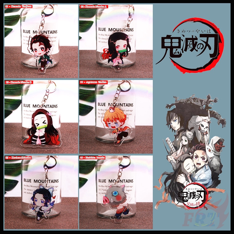 ❀ Demon Slayer: Kimetsu no Yaiba Móc khóa - Series 01 ❀ 1Pc Anime Acrylic Double-Sided Printed KeyRing Pendant Gifts
