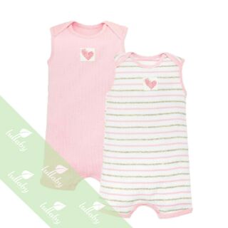 Romper bé gái lullaby sát nách vai chồm