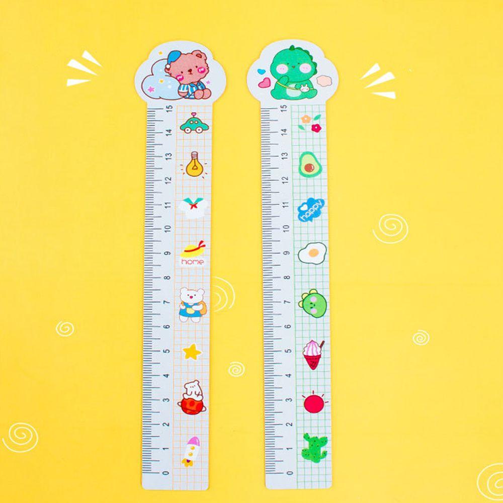 Thước Vẽ Hình Hoạt Hình Đa Năng 15cm Trong Suốt DIY