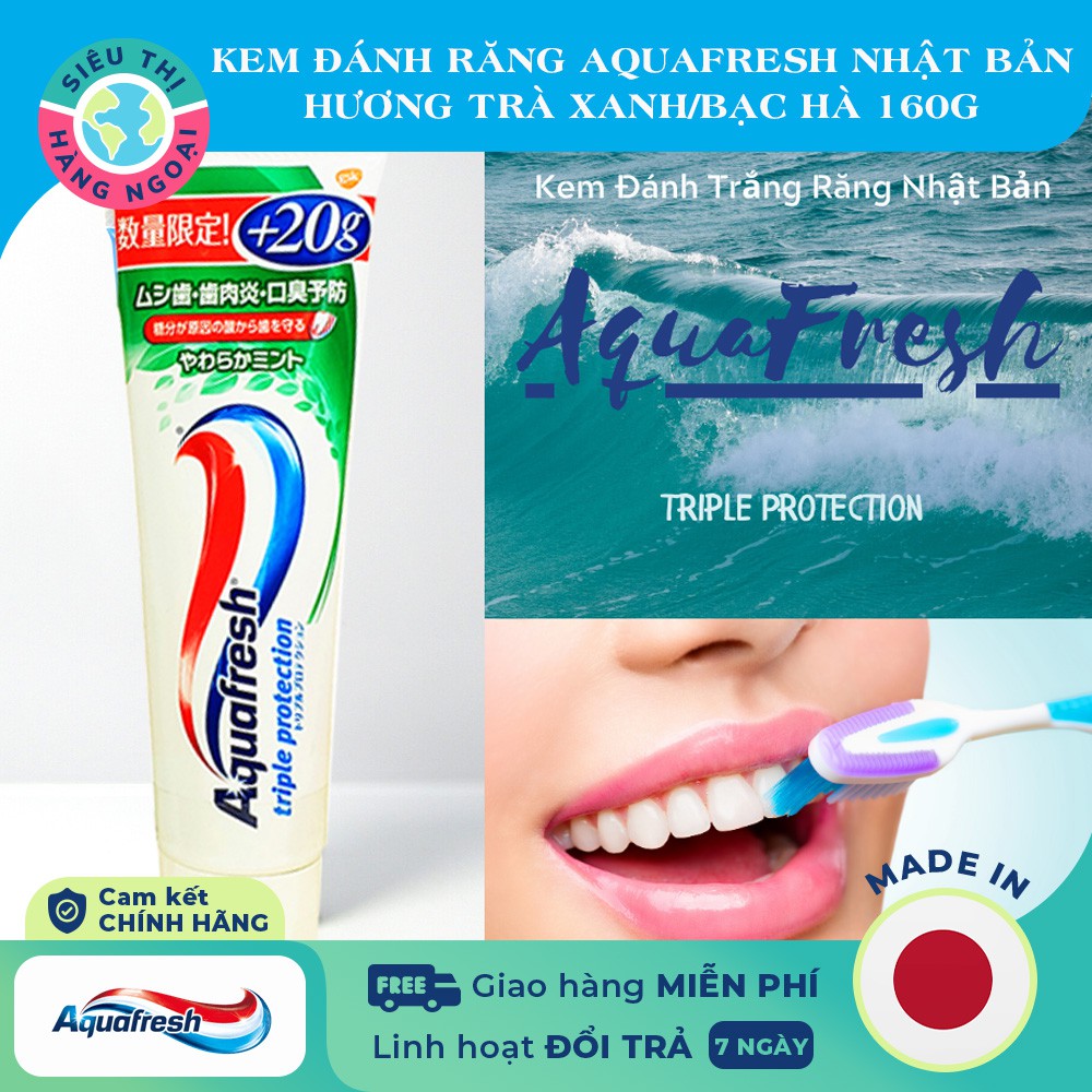 Kem Đánh Răng Aquafresh 160g Nội Địa Nhật Bản