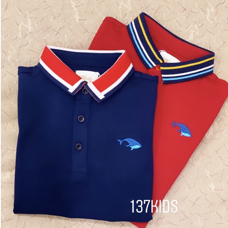 Áo polo unisex cho bé 137Kids cotton thoáng mát, thấm hút mồ hôi tốt