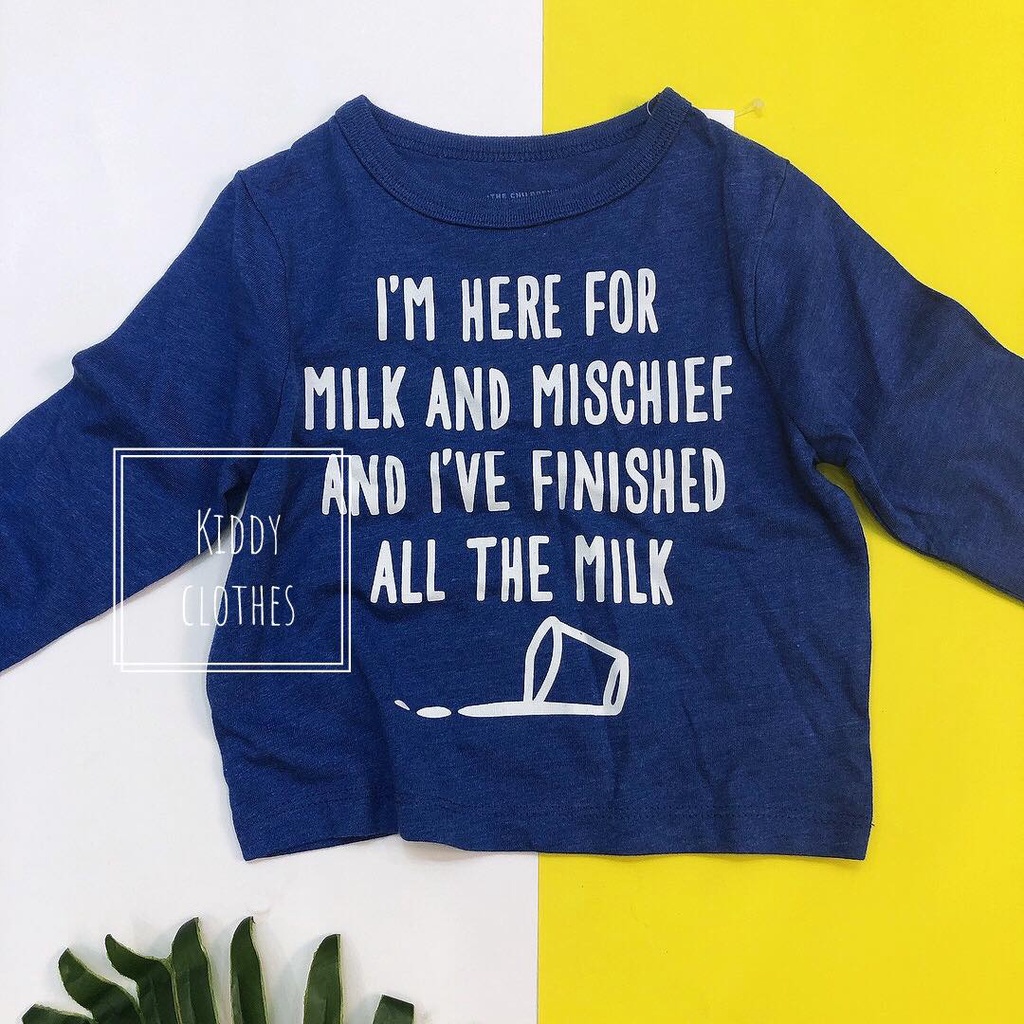 Áo tay dài bé trai chất cotton xuất dư/Áo bé trai tay dài dư xịn thun cotton