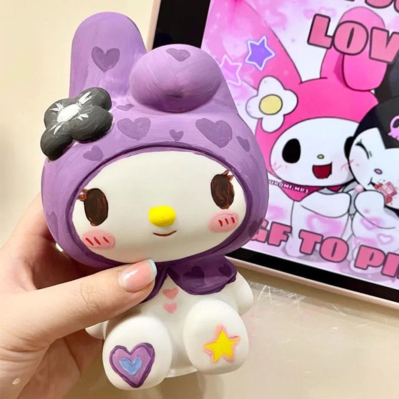 Bộ Đồ Chơi Tô Màu Búp Bê Hello Kitty/Non-Plaster Bằng Vinyl Màu Trắng DIY