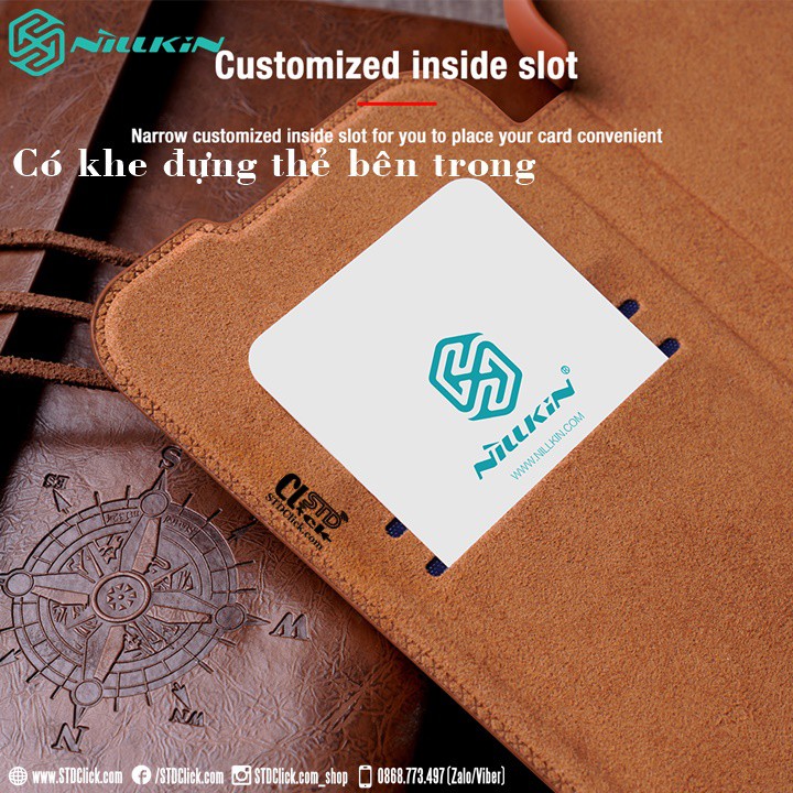 BAO DA IPHONE 13 PRO NILLKIN QIN BẢO VỆ CAMERA CHÍNH HÃNG - HÀNG CHUẨN