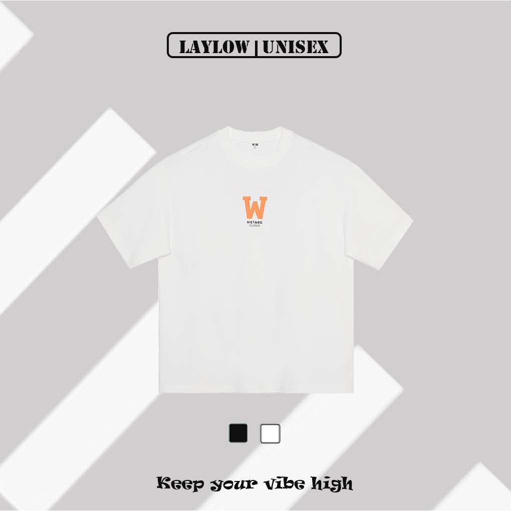 Áo Thun Tay Lỡ Form Rộng Nam Nữ Tee chữ W Thời Trang Đường Phố Cao Cấp LAYLOW Unisex