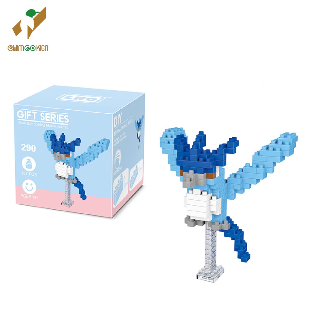 Đồ chơi xếp hình nhân vật Pokemon chim huyền thoại