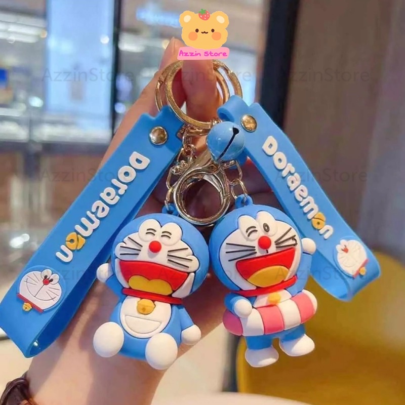 Móc Khoá Đôrêmon Kèm Dây Charm Và Chuông Hoạt Hình Dễ Thương - Azzin Store