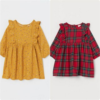 Váy thô dài tay H.M US A.uth size 6/9m đến 3/4y