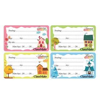30 cái nhãn vở có keo dán sẵn ( Giao hình ngẫu nhiên )