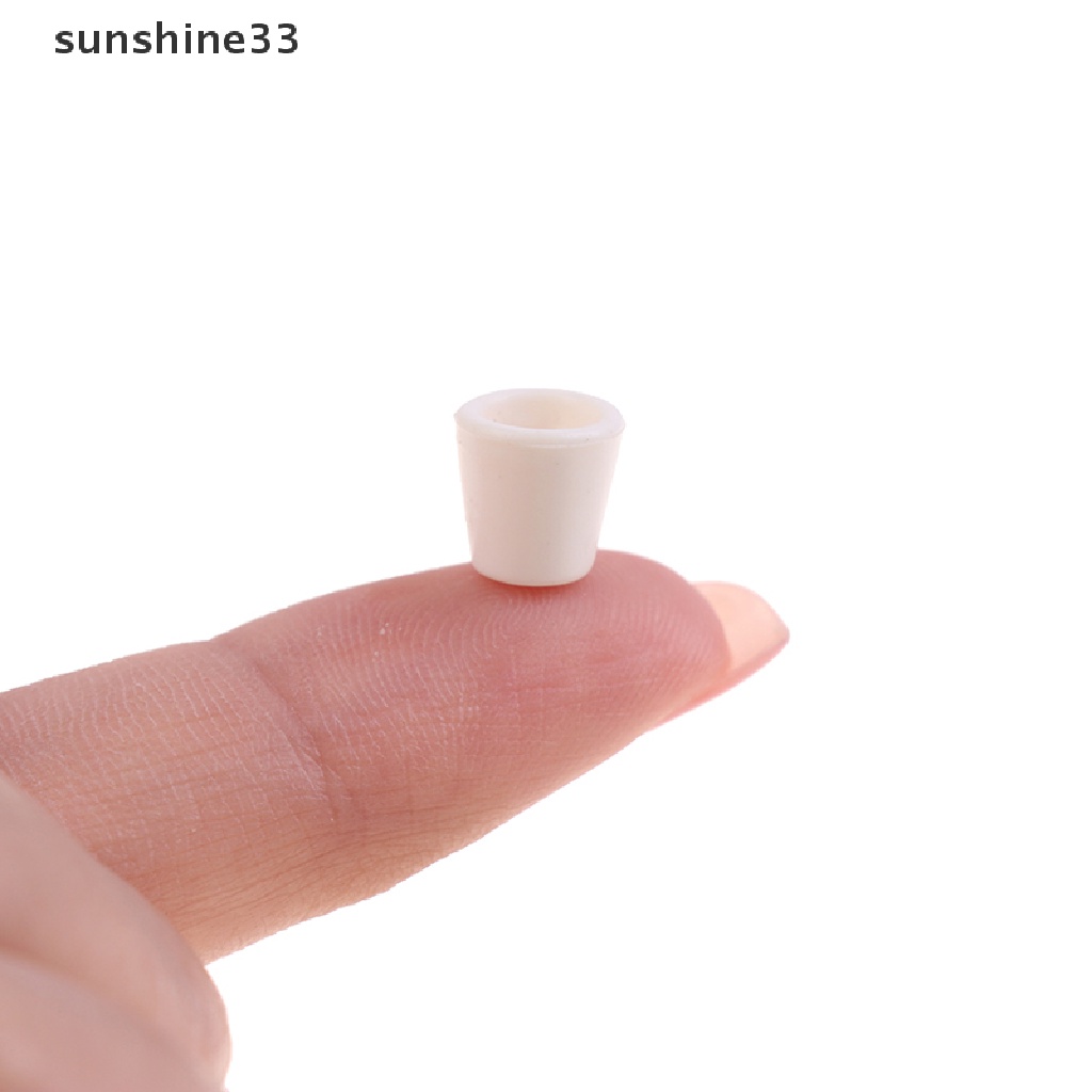 SU 5pcs 1/12 Dollhouse Miniature White Tea Cups Model Kitchen Tableware Decoration n