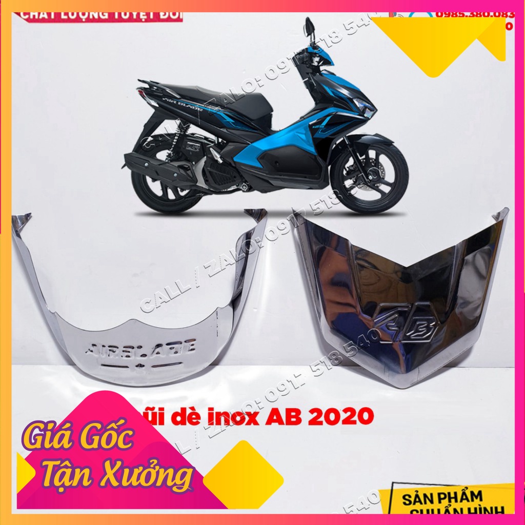 Ốp Mũi Dè Trước , Sau iNox Sh mode / Air Blade 2020 / Wave A / Wave Blade / Lead / Vision / Future Fi ( Gía 1 Cặp ) (Ảnh