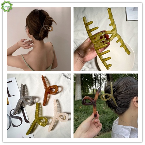 Kẹp bấu tóc acrylic nhiều màu sắc phong cách Hàn Quốc