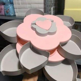 Khay mứt xoay 2 tầng màu đẹp