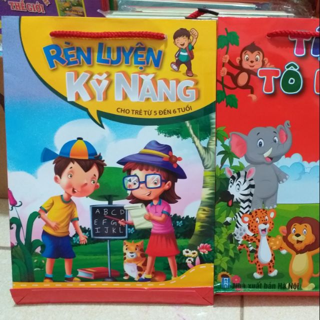 Rèn kỹ năng tô chữ,tô số,tô nét(bộ 8q) giá bìa 75k
