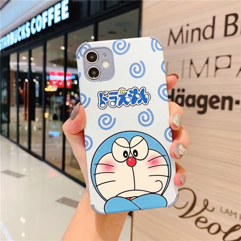 Ốp điện thoại silicon hình Doraemon cho iPhone 12 Pro Max 12 Mini 11 Pro Max Xs Max Xr 7 8 Plus VIVO V15 S1 Pro V9 Y70S Y50 Y17 Y91C