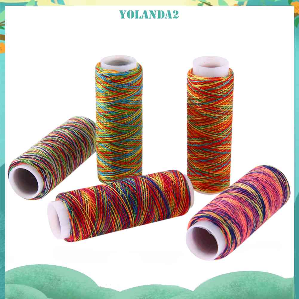 Set 5 Cuộn Chỉ Thêu Nhiều Màu Sắc
