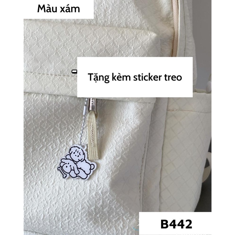 Balo đi học nữ basic trơn ulzzang hàn quốc, cặp sách học sinh đẹp giá rẻ B442 gaga store